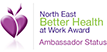 north east better health at work award logo