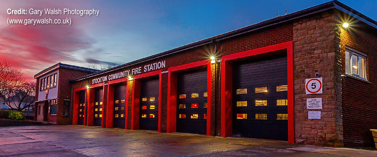 front of stockton community fire station