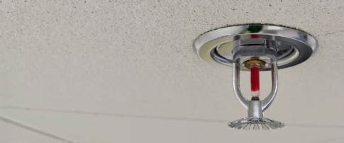 Sprinkler system on the ceiling
