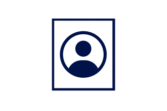 navy blue icon to represent a person profile