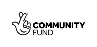 Community Lottery Fund logo in black and white